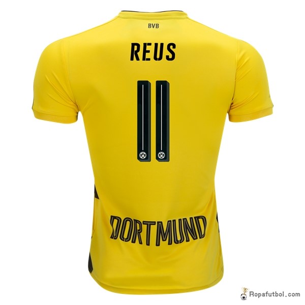 Camiseta Borussia Dortmund Replica Primera Ropa Reus 2017/18 Amarillo